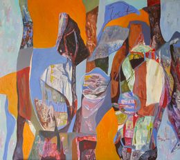 Gemälde, Evening Garden. Series Vibrations of the Earth, Mariia Voronchak