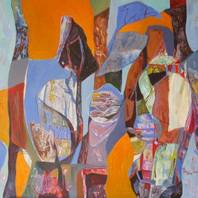 Painting, Evening Garden. Series Vibrations of the Earth, Mariia Voronchak