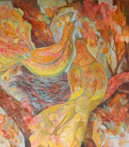 Gemälde, Evening Song. Series Vibrations of the Earth, Mariia Voronchak