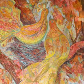 Painting, Evening Song. Series Vibrations of the Earth, Mariia Voronchak