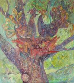 Peinture, Golden Rain. Series Vibrations of the Earth, Mariia Voronchak