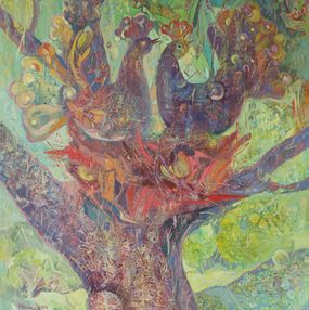 Painting, Golden Rain. Series Vibrations of the Earth, Mariia Voronchak
