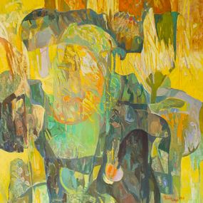 Painting, Kiss of the Sun. Series Vibrations of the Earth, Mariia Voronchak