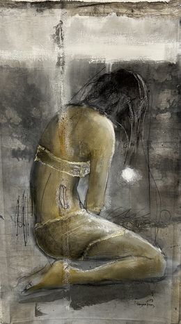 Painting, Écrire dans le sable, André Desjardins
