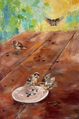 Painting, After a picnic. Canvas 2., Natalia Korneeva (Natiko)