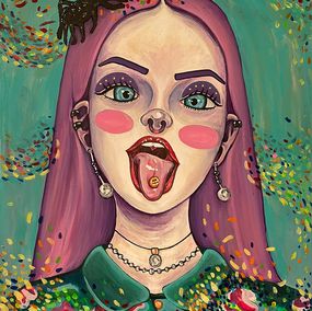 Gemälde, Happy pill, Stef Basias