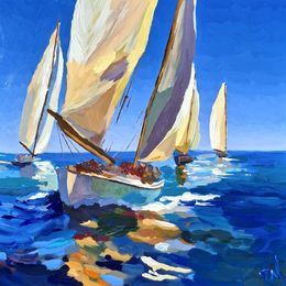 Painting, Blue Reflection, Daniel Murgatroyd