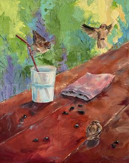 Peinture, After a picnic. Canvas 1, Natalia Korneeva (Natiko)