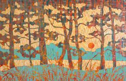 Peinture, Pine Bank at Sunset, Ekaterina Prisich
