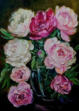Gemälde, Still Life with Peonies, Lilya Volskaya