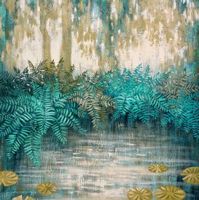 Gemälde, Mysterious Water Lily Pond, Ekaterina Prisich