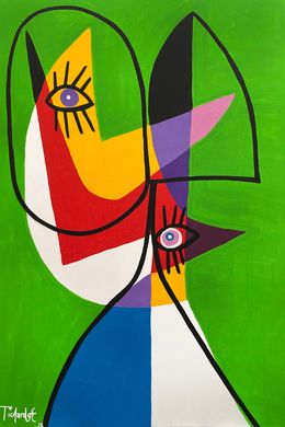 Gemälde, Retrato en Fondo Verde, Enrique Pichardo