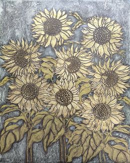 Gemälde, Majestic Sunflowers, Hasmik Mamikonyan