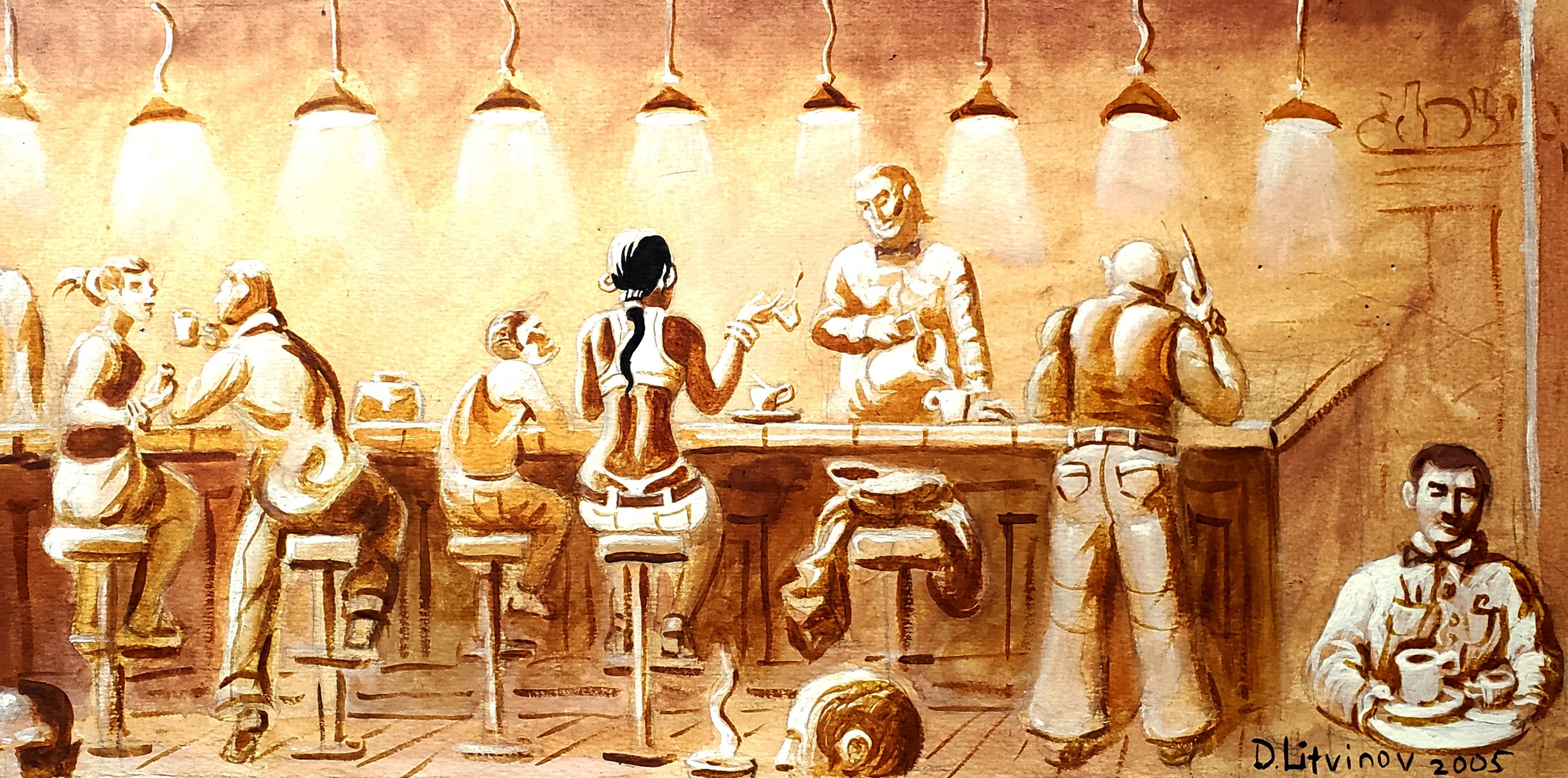 Daniil Litvinov, Evening at the Bar Daniil Litvinov, Evening at the Bar