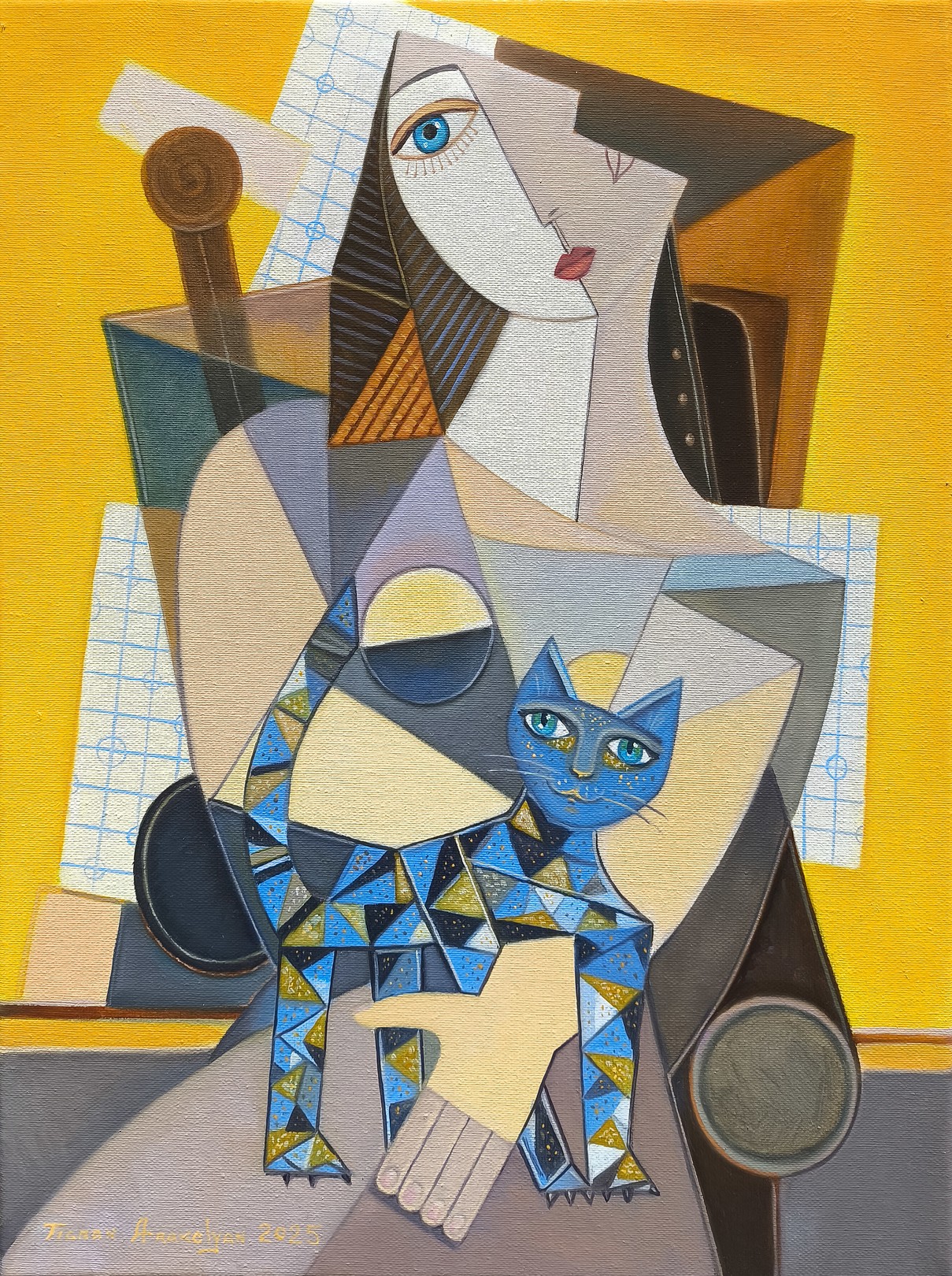 Tigran Araqelyan, Girl and Her Cat Tigran Araqelyan, Girl and Her Cat