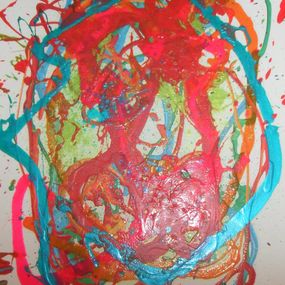 Painting, Faces 6, Emma Donaldson
