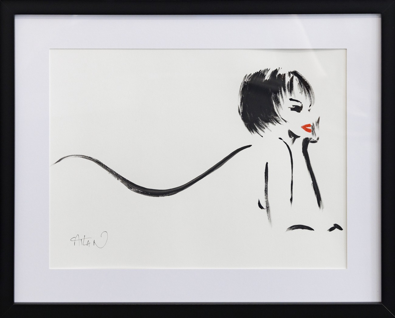 Richard Atlan, Allongée - Série portrait de femme stylisé Richard Atlan, Allongée - Série portrait de femme stylisé