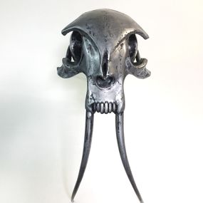 Sculpture, Tiger Skull 2, Benoît Polvêche