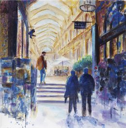 Gemälde, Passage - Scène de vie citadine, Annie Madec