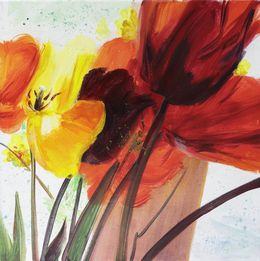 Gemälde, Tulipes - Fleurs du printemps, Annie Madec