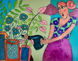 Gemälde, Au jardin, Patricia Simsa