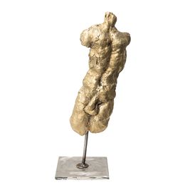 Skulpturen, Athlète - Corps humain bronze doré pique, Lynn Gaël Galan