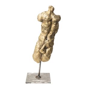 Skulpturen, Athlète - Corps humain bronze doré pique, Lynn Gaël Galan