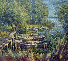 Gemälde, Evening on the Danube, Andrii Chebotaru