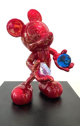 Skulpturen, Mickey diamond red craked, Jimmy Pelage
