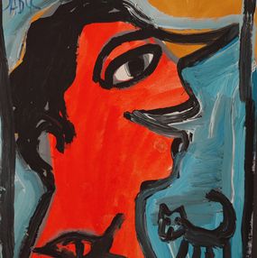 Gemälde, Sans Titre, Jaber Al Mahjoub