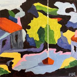 Gemälde, Port miniature, Odile Pinto-Corbin