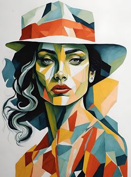 Print, Cubism with a hat, Gongas