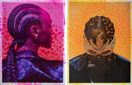 Fotografien, Lous and Kakoma Diptych. Photograph intervened by the artists., Hunter & Gatti
