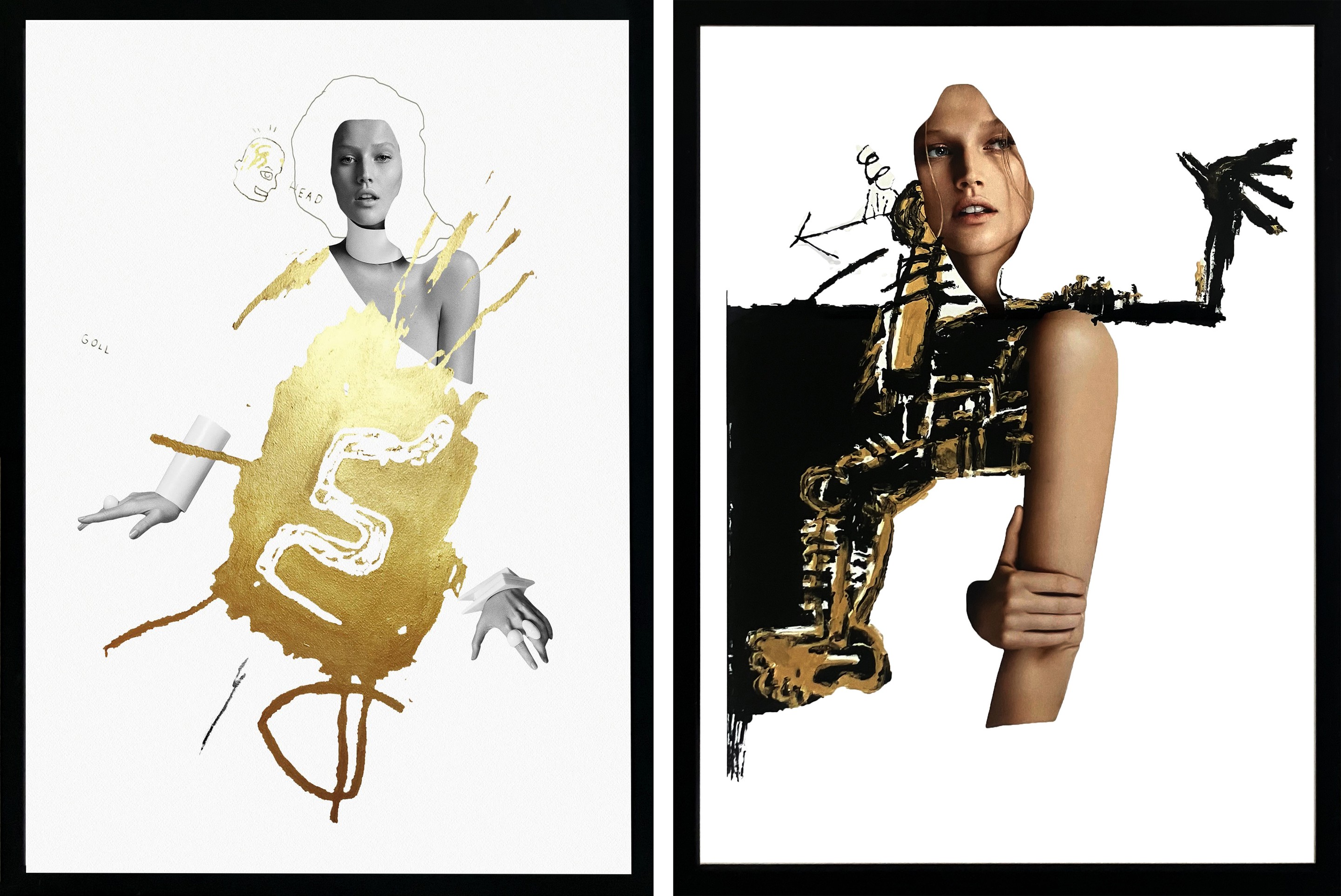 Hunter & Gatti, Gold Griot Head, and Gold Griot Feet. Diptych From The Series Fact Sheet Hunter & Gatti, Gold Griot Head, and Gold Griot Feet. Diptych From The Series Fact Sheet