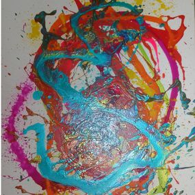 Painting, Faces 8, Emma Donaldson