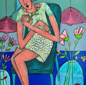 Gemälde, Les poissons rouges, Patricia Simsa