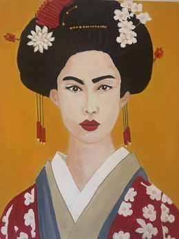 Pintura, Dreaming Big - Yellow series sisters #1, Charlotte Krashinsky