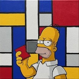 Pintura, Mondriaan x Homer Simpson, Paapi