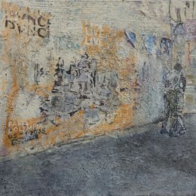 Gemälde, Paris, quartier République - "ils s'aiment", Michel Bianconi