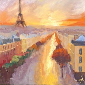Gemälde, Paris, crépuscule, Daniel Murgatroyd