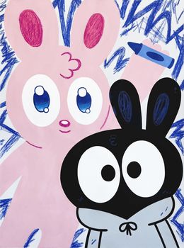 Peinture, BFFs (Bunny Friends Forever) collaboration with Yeka Haski, Blake Jones