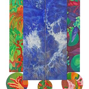 Gemälde, La Fabrique des Souvenirs /Baignade à la Fontaine de Jouvence, Alain Vintenon
