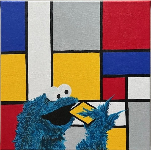 Paapi, Mondriaan x Cookie Monster Paapi, Mondriaan x Cookie Monster