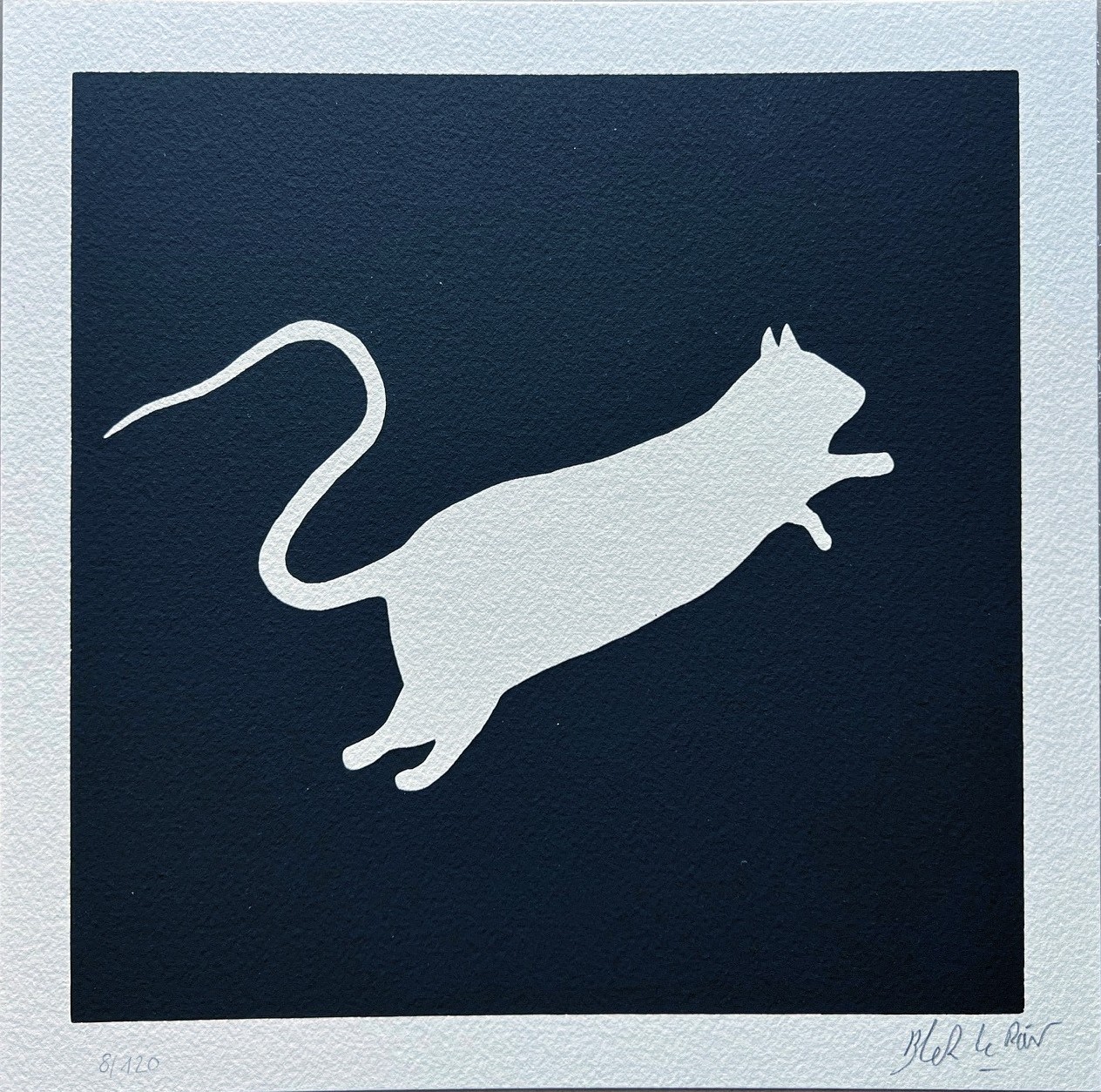 Blek Le Rat, White Rat (on black background) Blek Le Rat, White Rat (on black background)