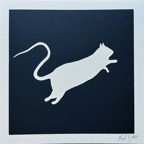 Drucke, White Rat (on black background), Blek Le Rat