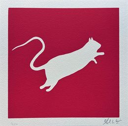 Édition, White Rat (on red background), Blek Le Rat