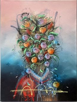 Peinture, Blooming Portrait 2024 #4, Collin van der Sluijs
