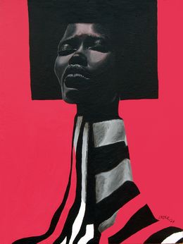 Peinture, Morenike Afrofuture - Contemporary african firgurative art by Ekele Francis, Ekele Francis