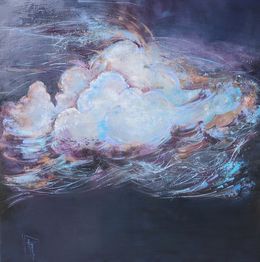 Painting, Plutôt un ciel sans dieux que sans nuages..., Nadine Pillon