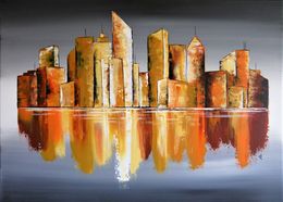 Peinture, City W, Valérie Lamarre